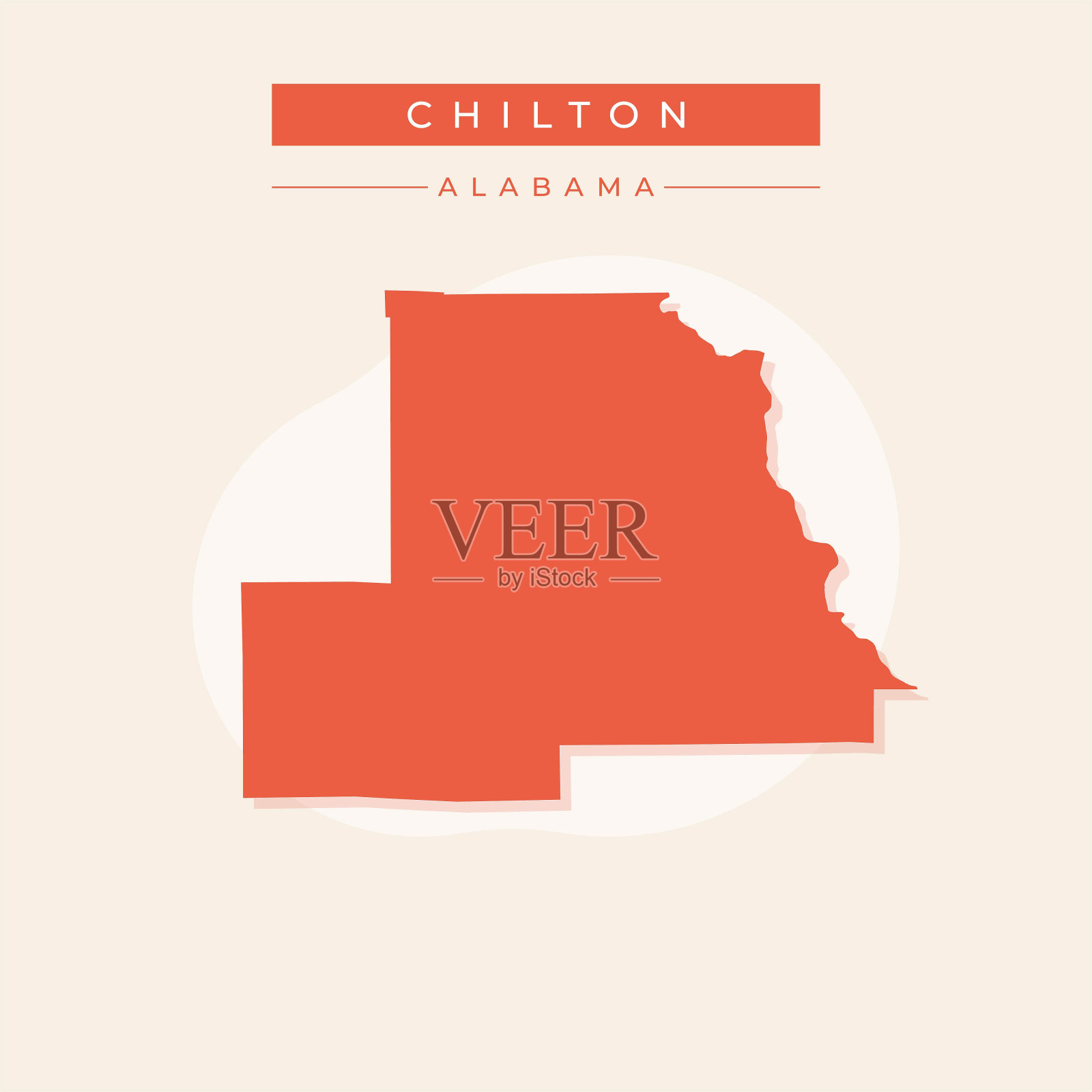 向量插图向量奇尔顿地图阿拉巴马州插画图片素材