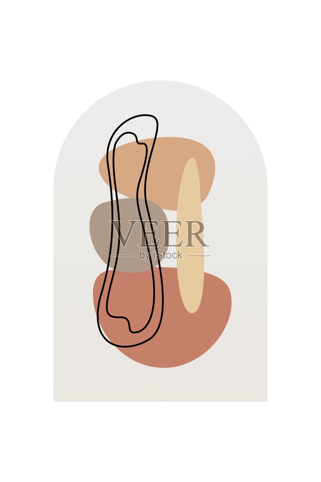 波西米亚墙壁艺术装饰印刷海报插画图片素材