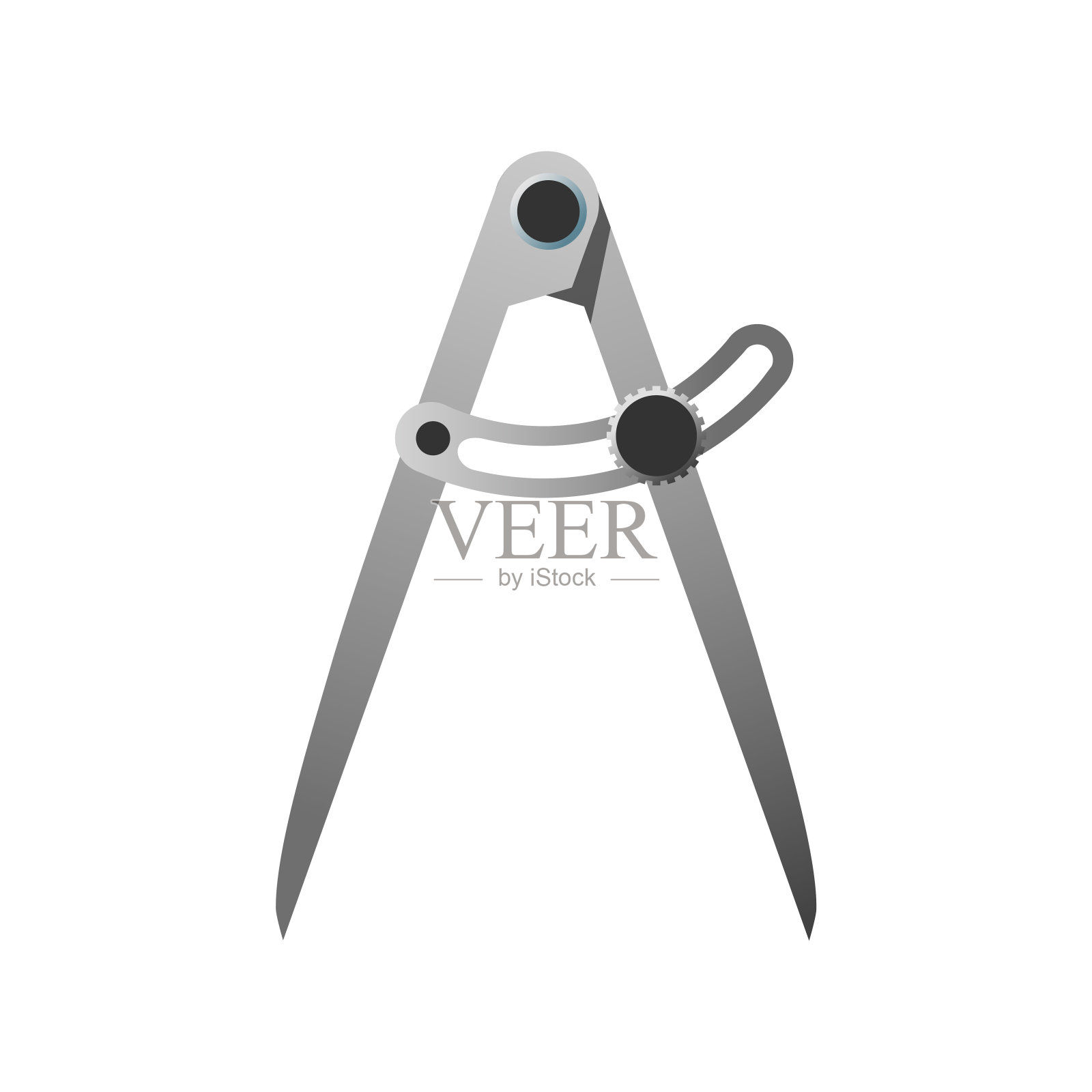 手工锁匠工具。刻划指南针矢量图像插画图片素材