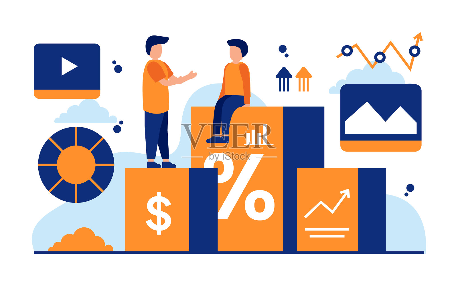 商业营销平面概念插图插画图片素材