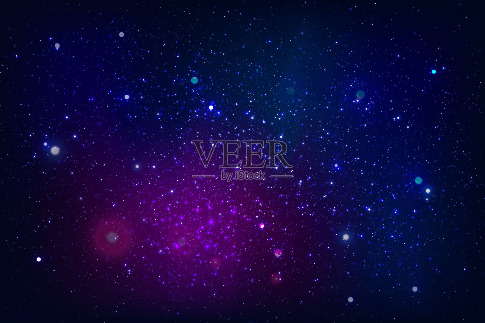 空间背景与现实的星尘和闪耀的耀斑。插画图片素材