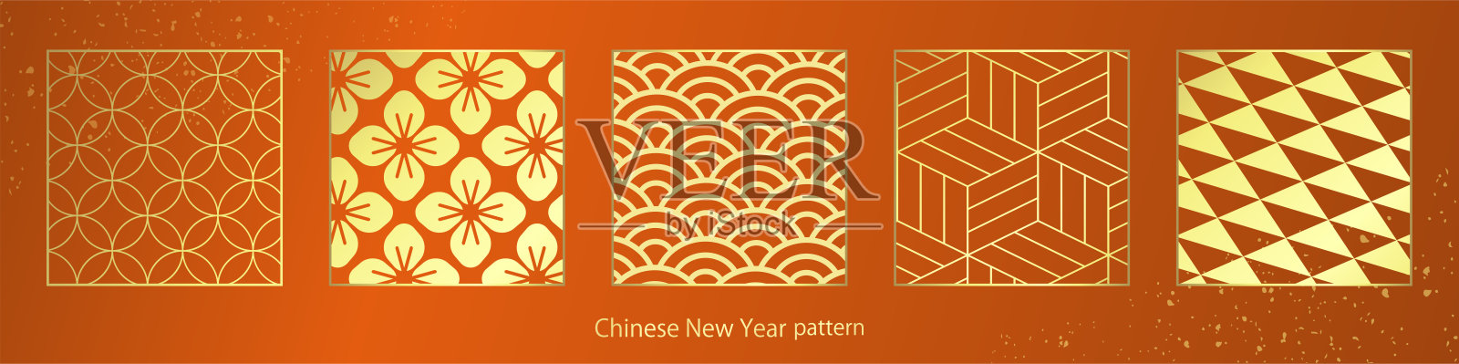 中国的框架。装饰设计灵感来自中国新年插画图片素材