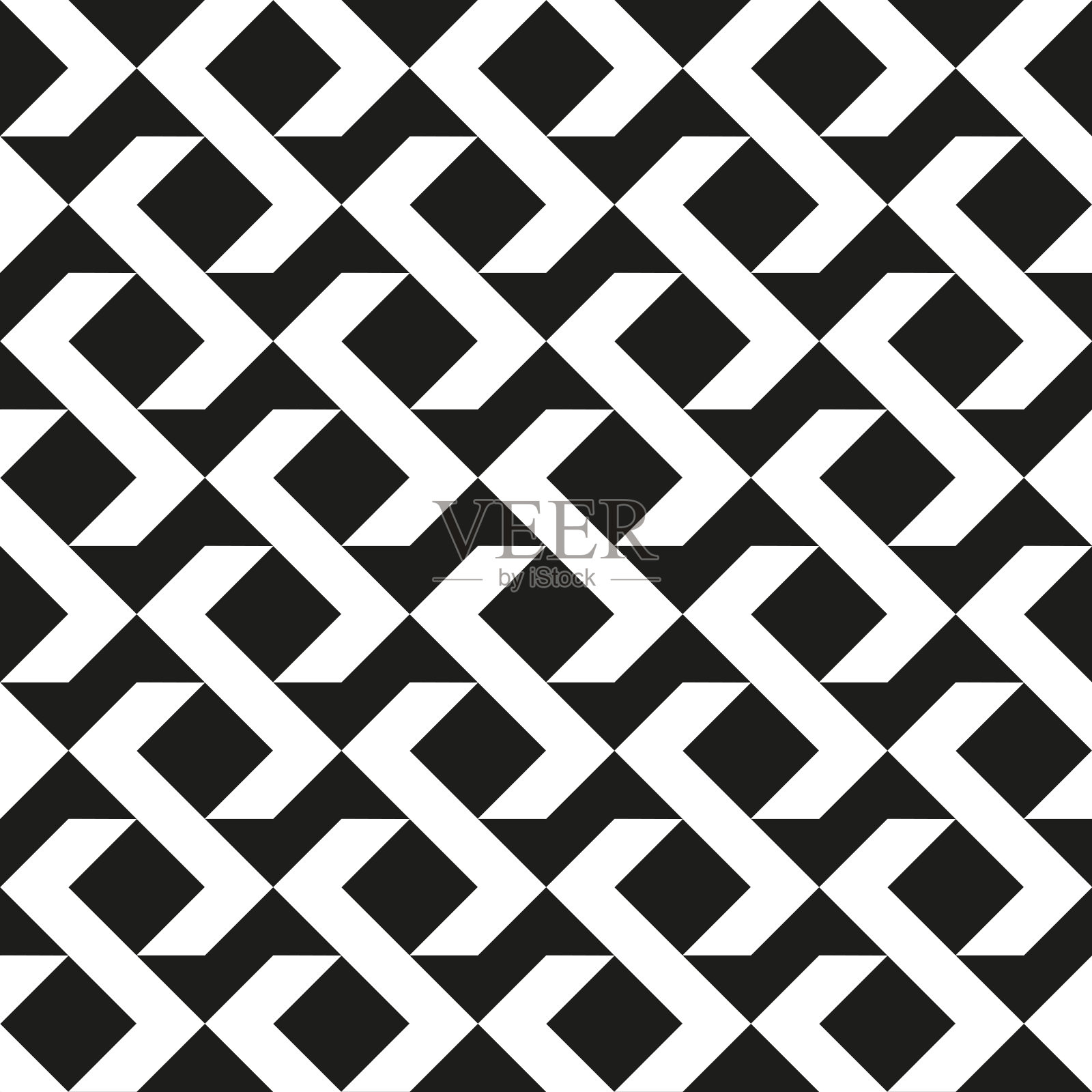 无缝抽象几何互锁图案插画图片素材