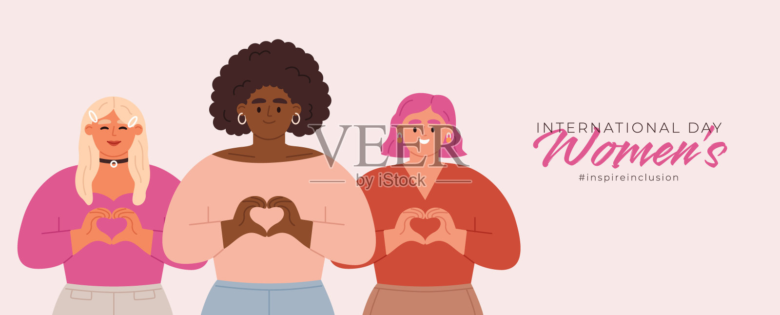 鼓舞人心的包容矢量横幅插画图片素材