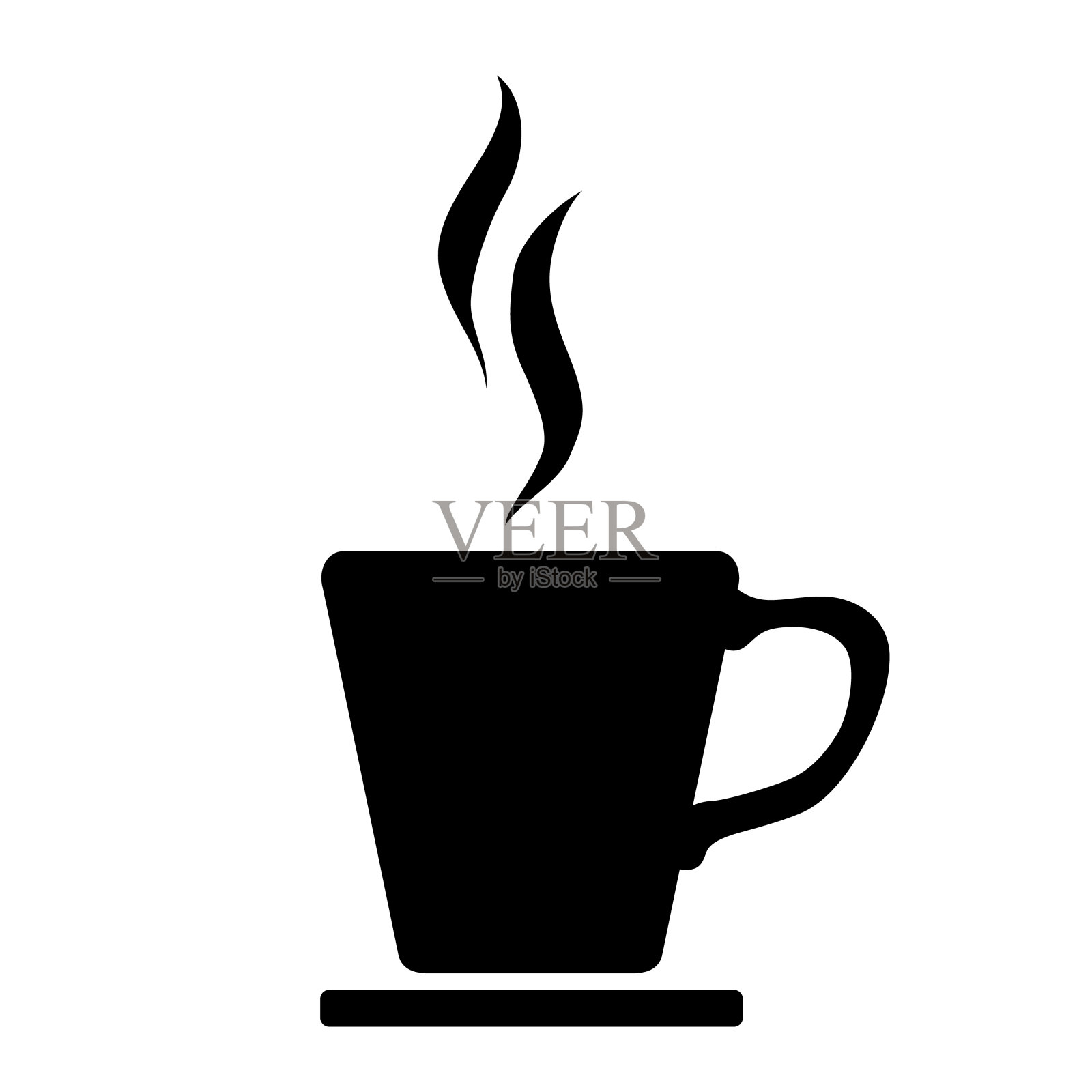 咖啡杯图标孤立在白色背景上插画图片素材