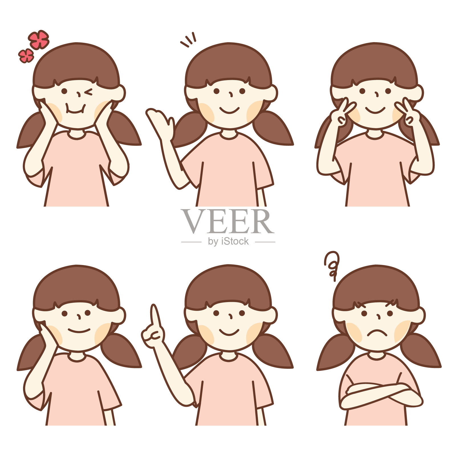 女孩插画图片素材