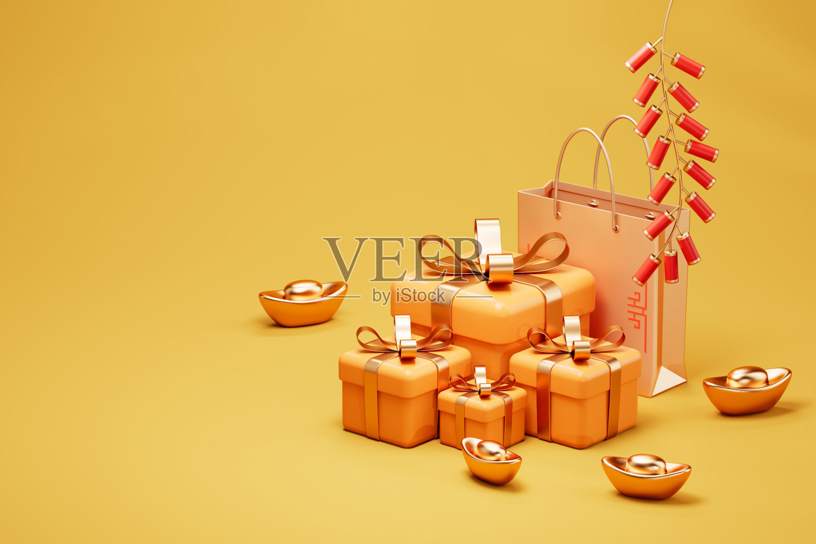 3d渲染中国式购物照片摄影图片