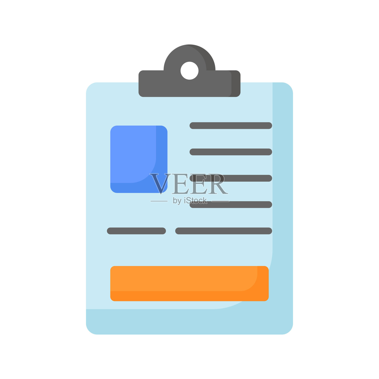 剪贴板矢量设计，检查表或信息纸图标在现代风格。插画图片素材