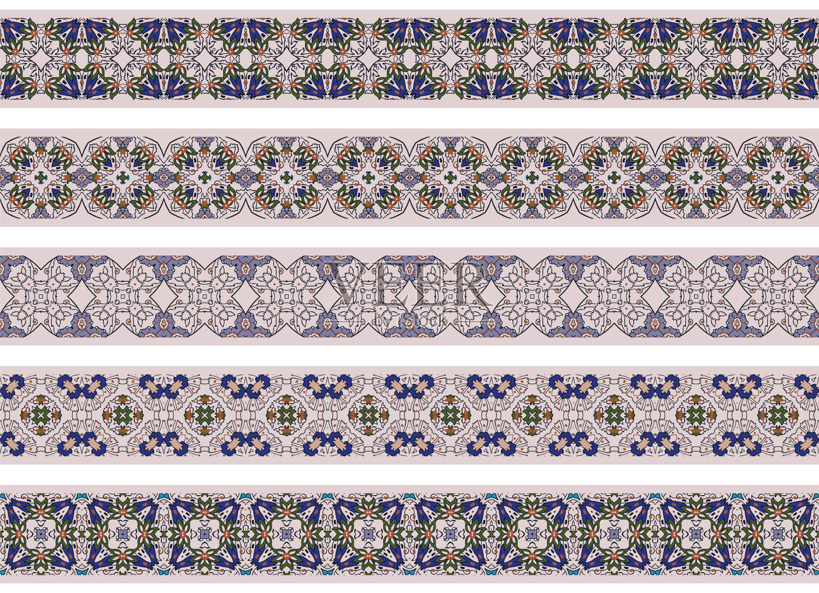 无缝装饰边框插画图片素材