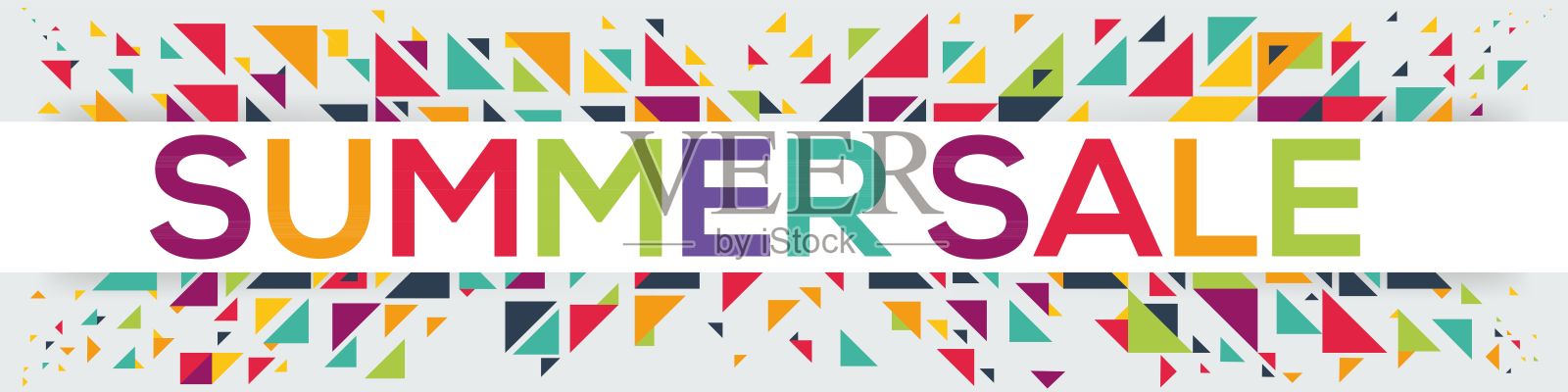 夏季促销文字横幅插画图片素材