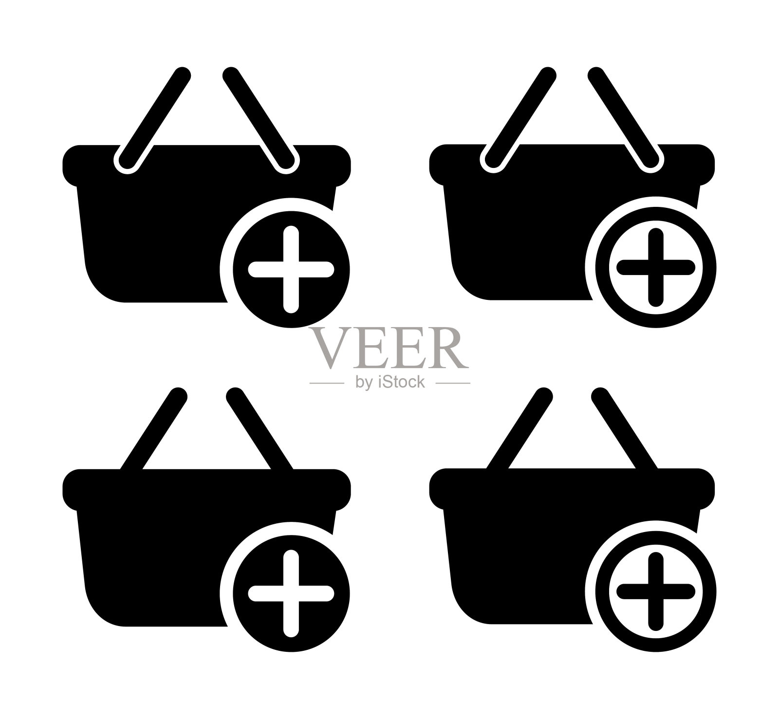 添加到购物车图标插画图片素材