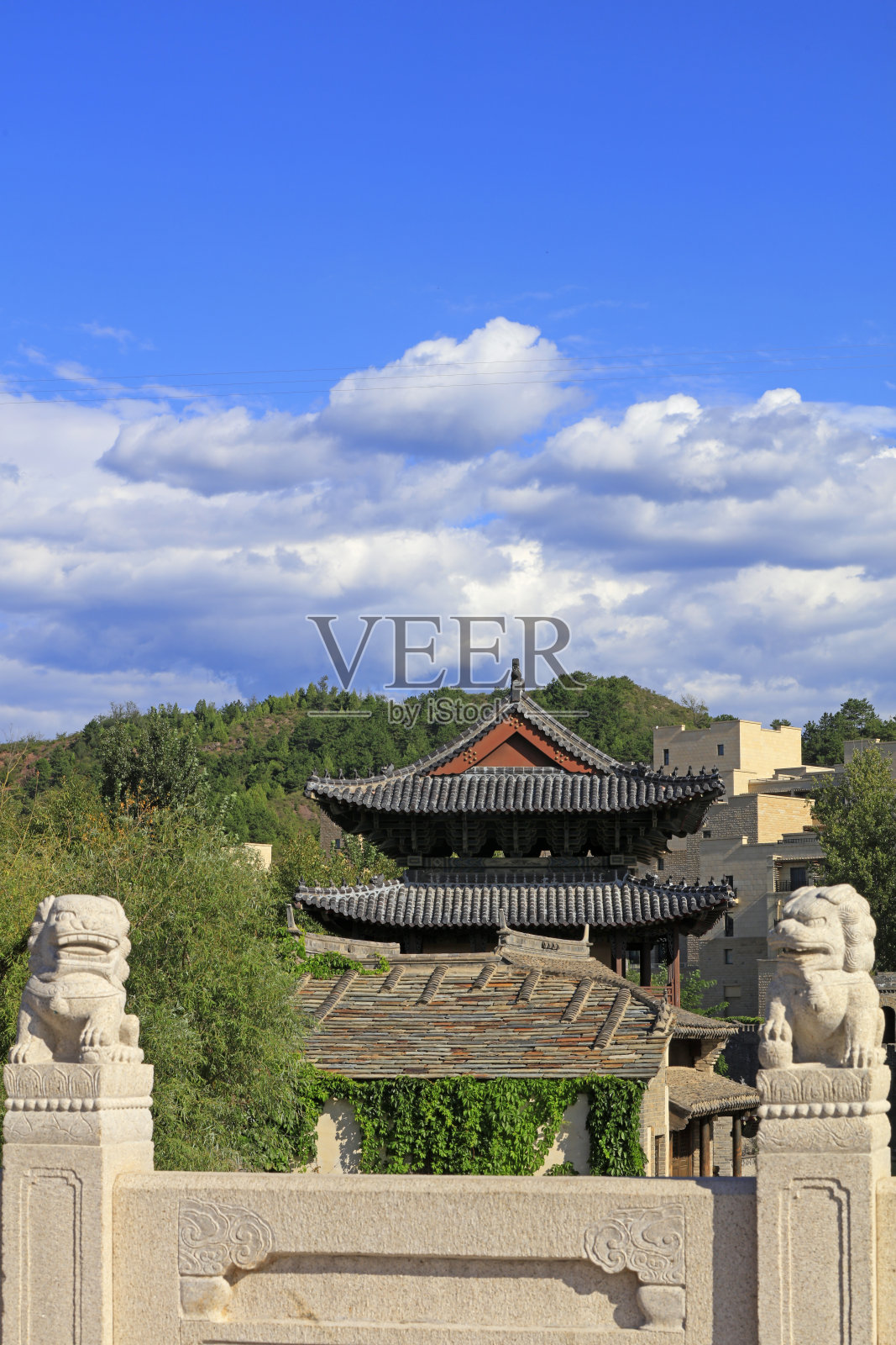 中国北京密云古北口镇建筑景观照片摄影图片