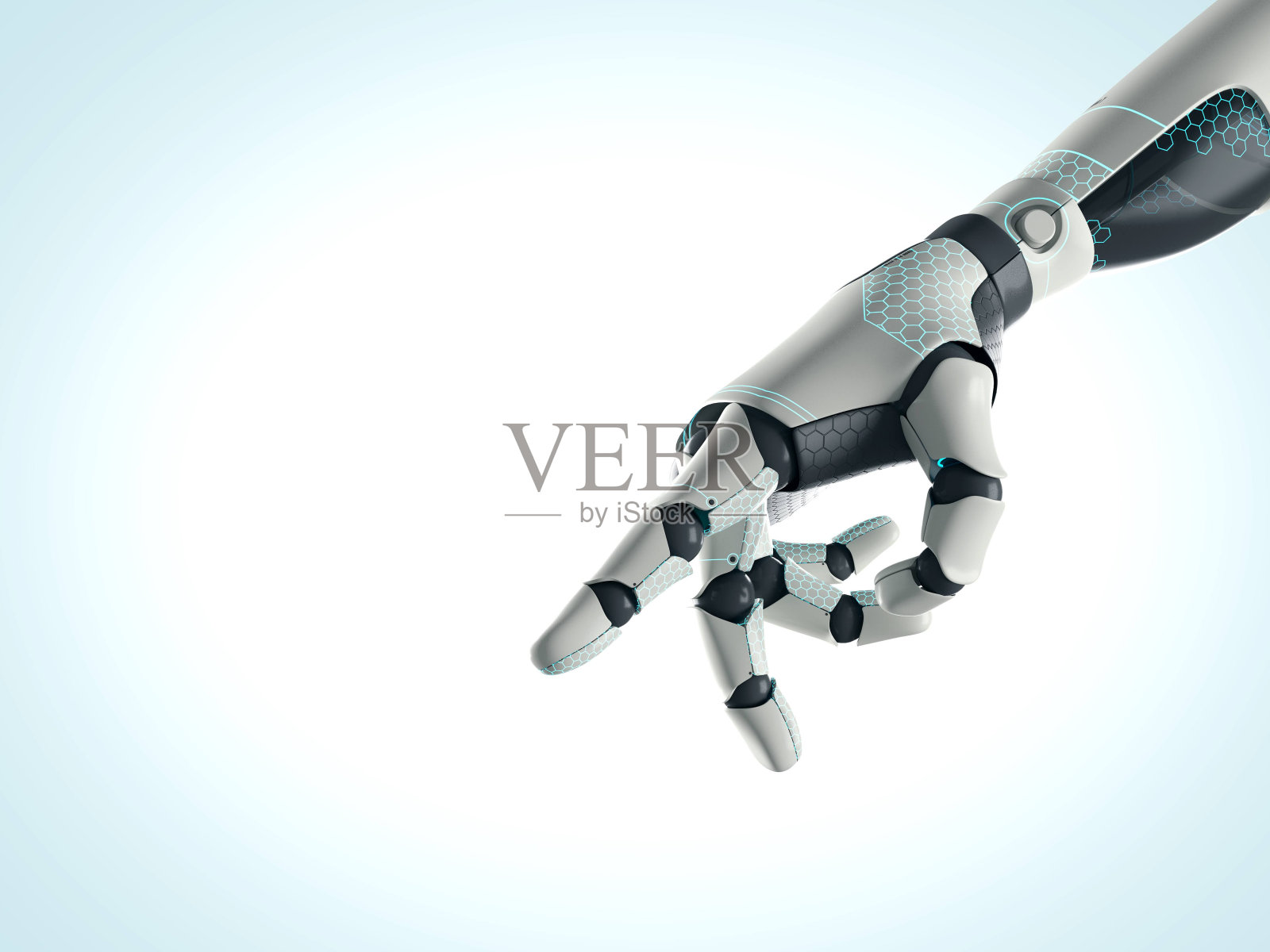 机械手指向照片摄影图片