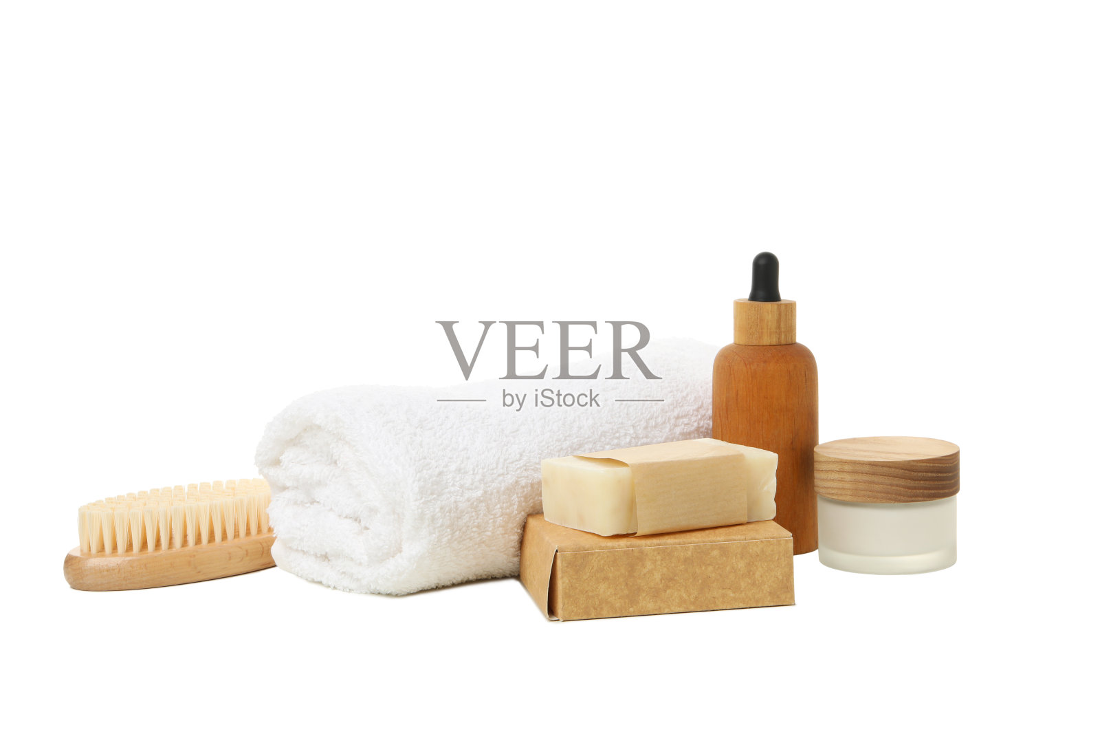 PNG，自我护理配件隔离在白色背景照片摄影图片