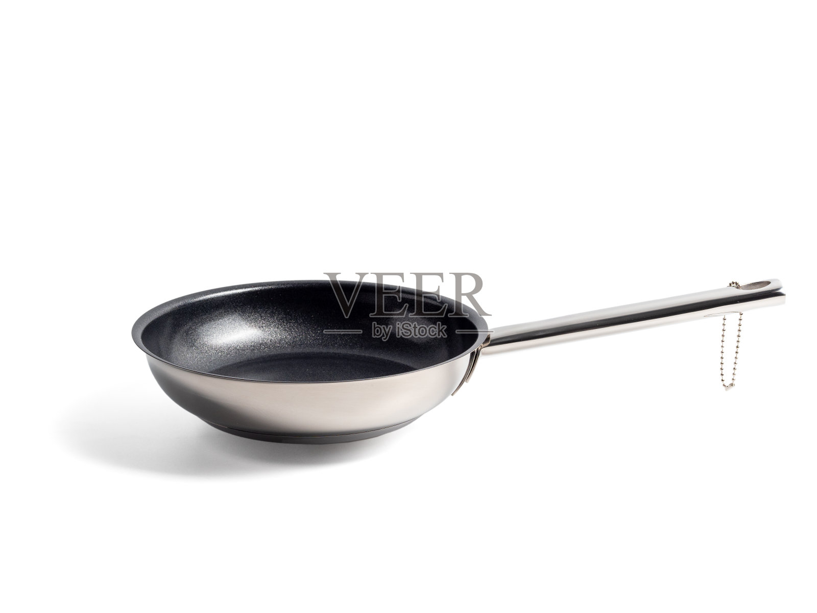 煎锅孤立在白色背景上。照片摄影图片