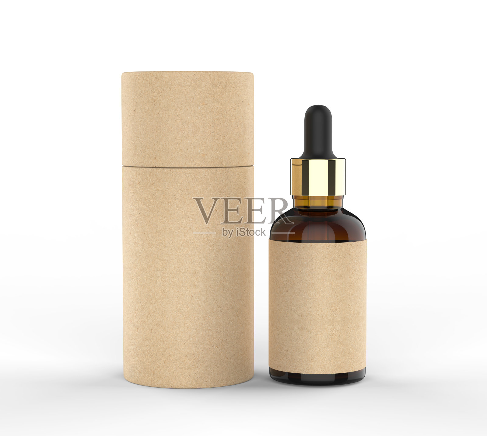 空白胡子油血清瓶与管模板照片摄影图片