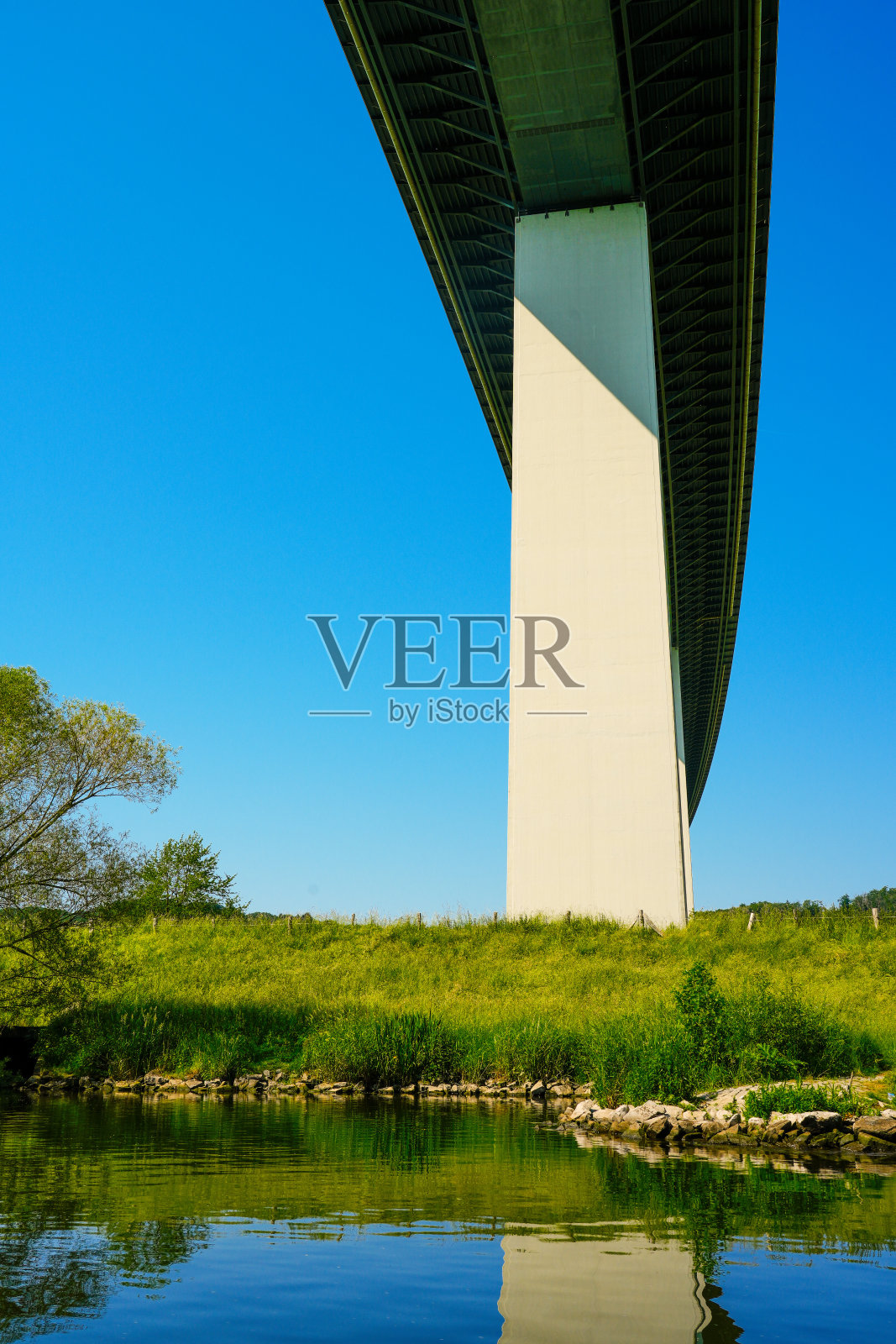 明塔德鲁尔山谷大桥与周围的大自然。鲁尔地区的景观。照片摄影图片