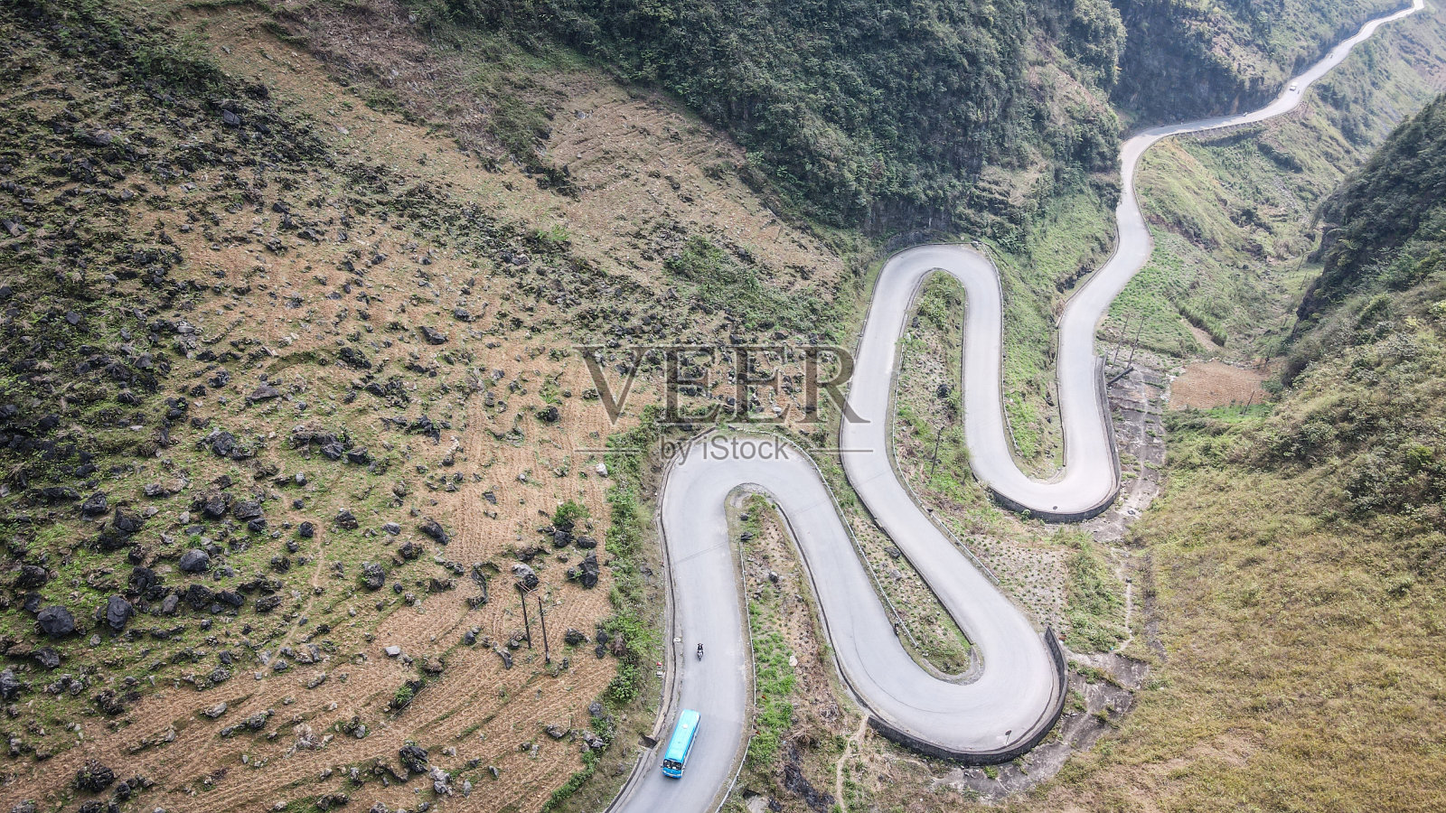 越南北部河江省的鸟瞰图照片摄影图片