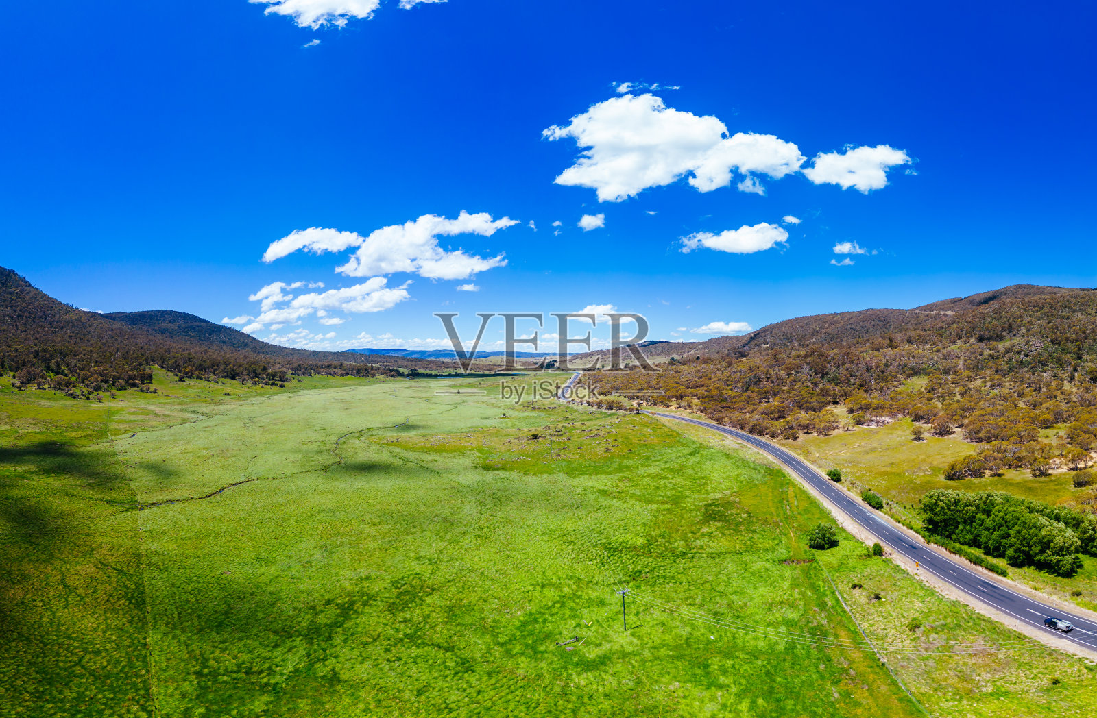 澳大利亚Crackenback鸟瞰图照片摄影图片