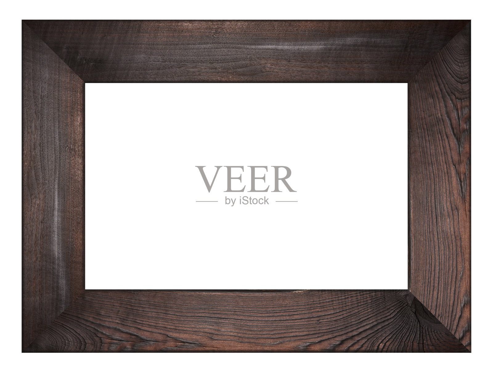 长方形的棕色木框，用于绘画和摄影照片摄影图片