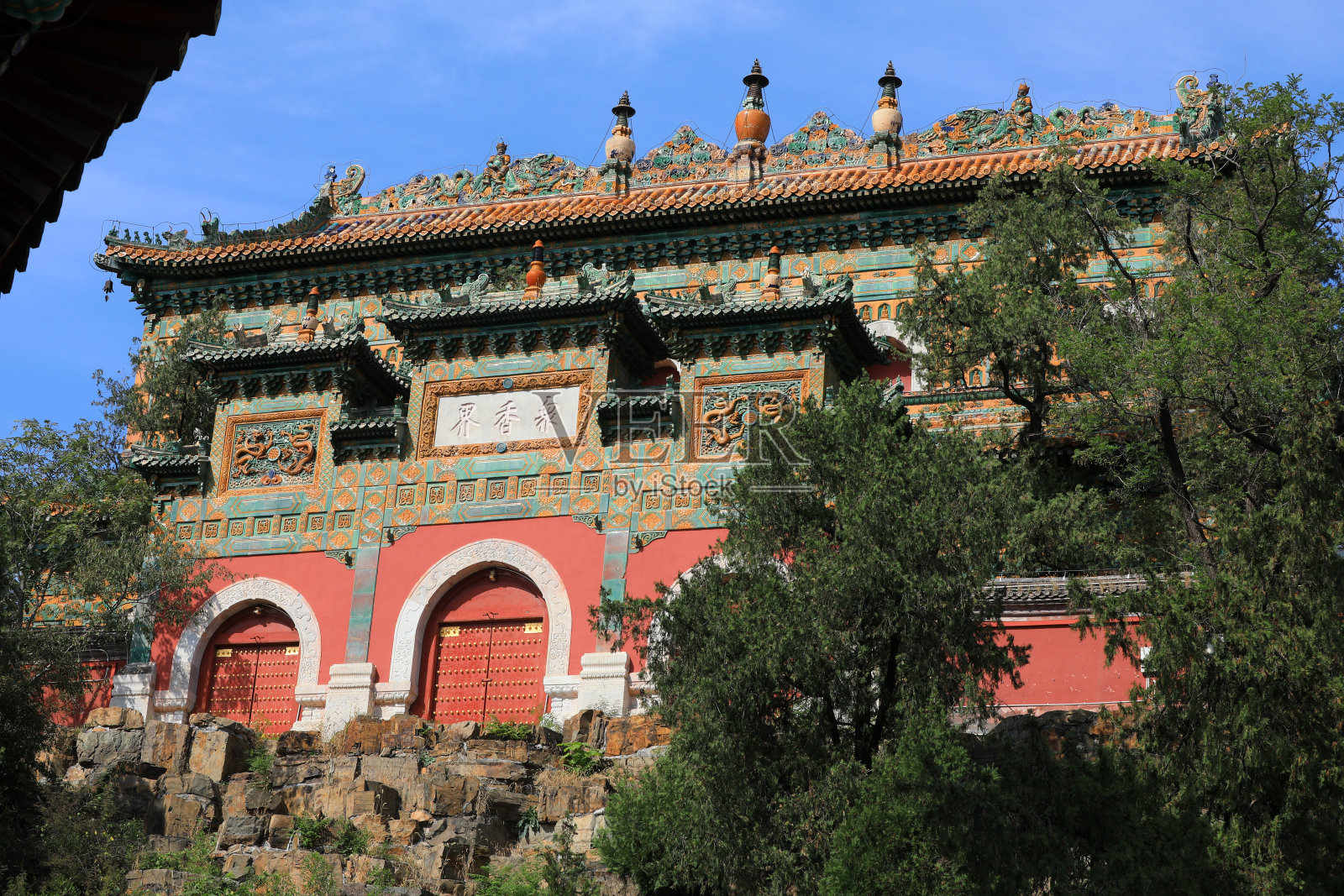 北京颐和园的中国古建筑风景照片摄影图片