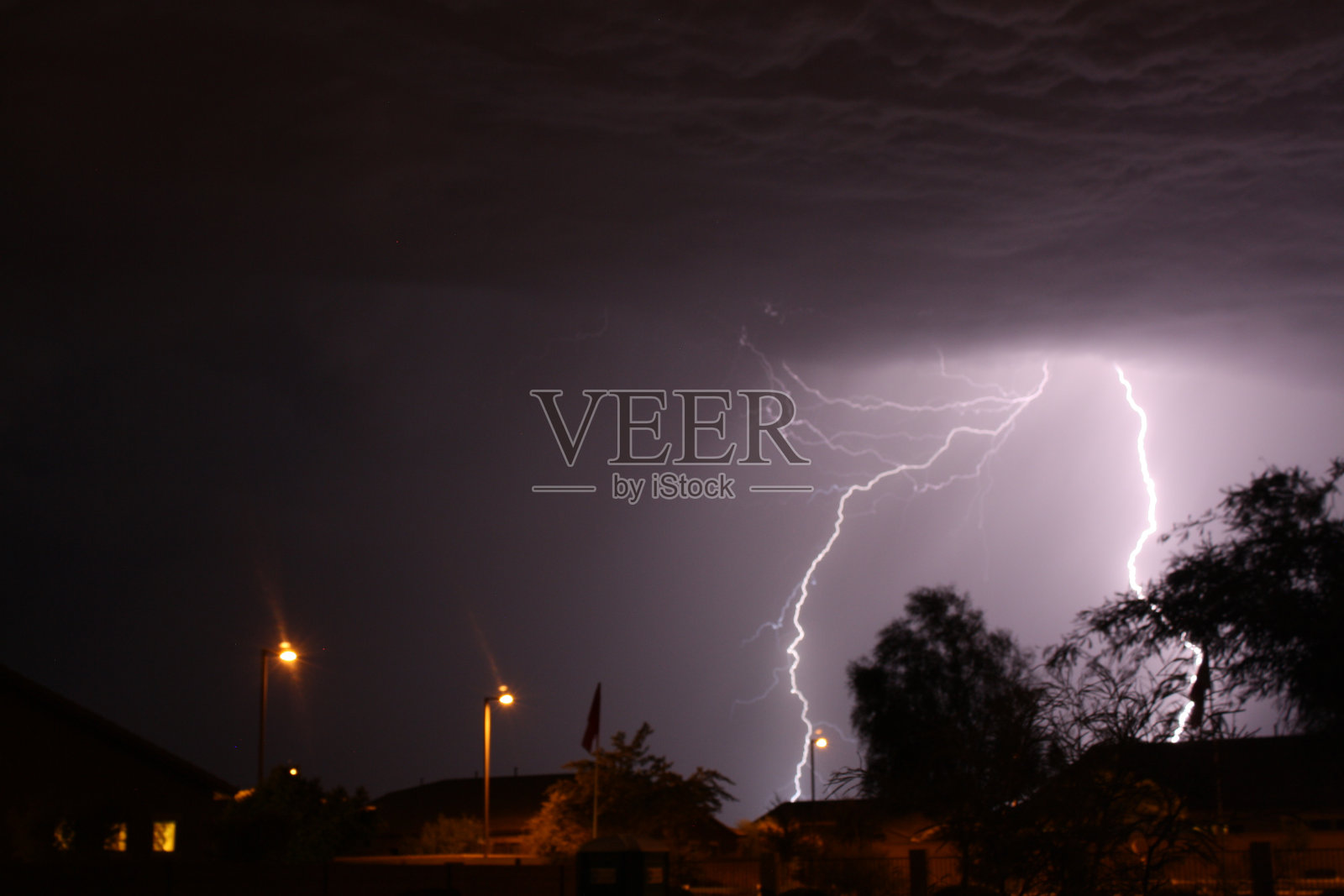 亚利桑那州固特异的闪电照片摄影图片