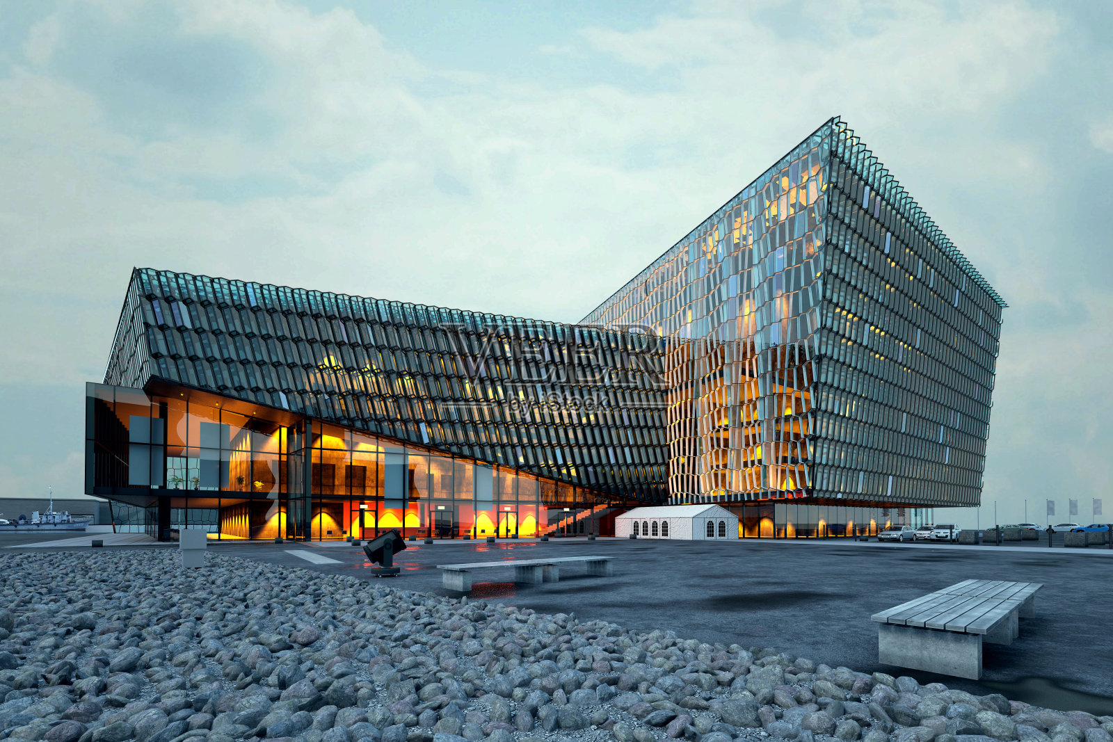 建筑外观的3d渲染照片摄影图片