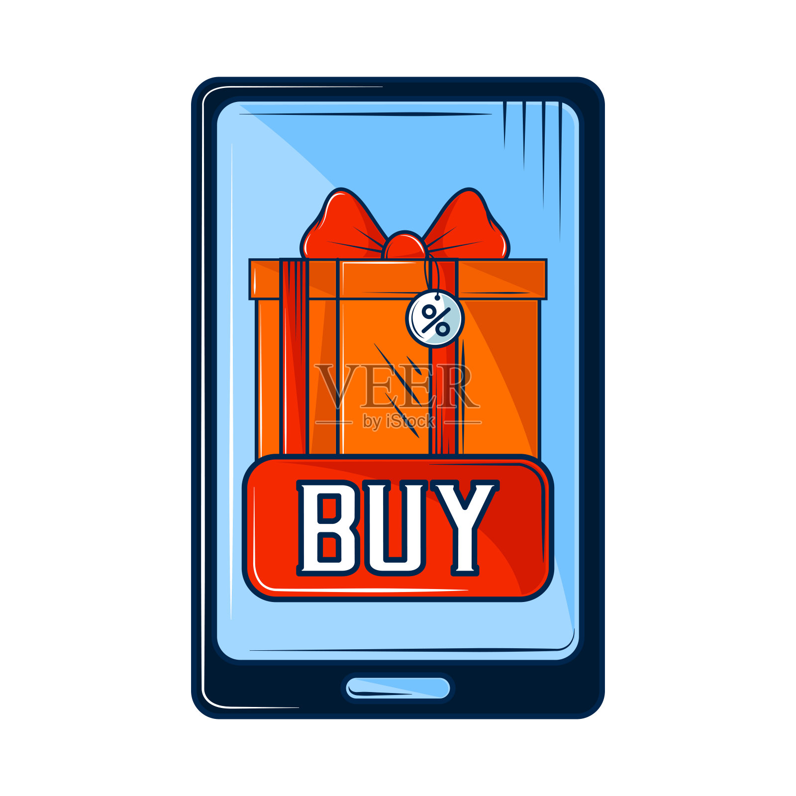 网上购物按钮插画图片素材