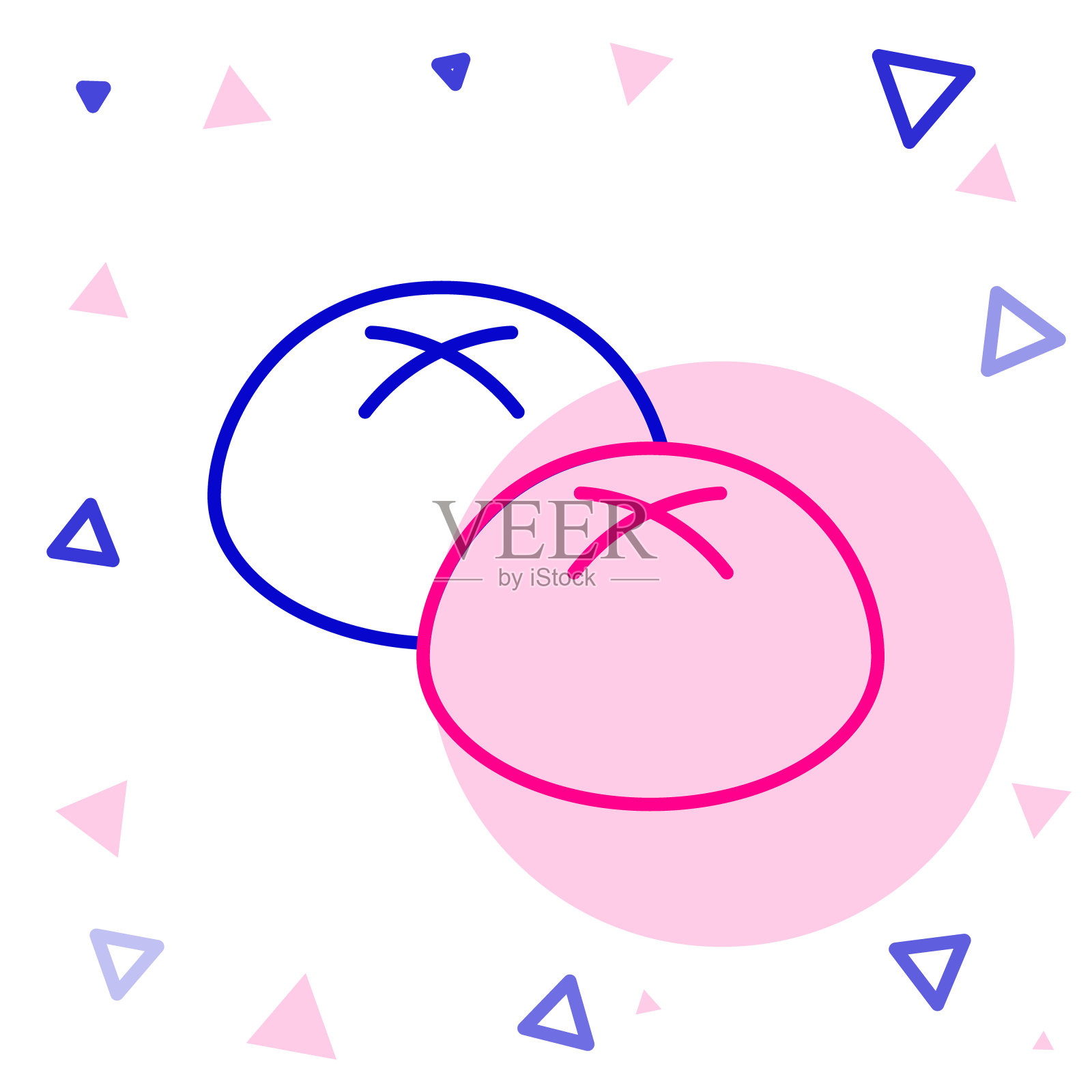 线面包面包图标孤立的白色背景。色彩缤纷的轮廓概念。向量插画图片素材