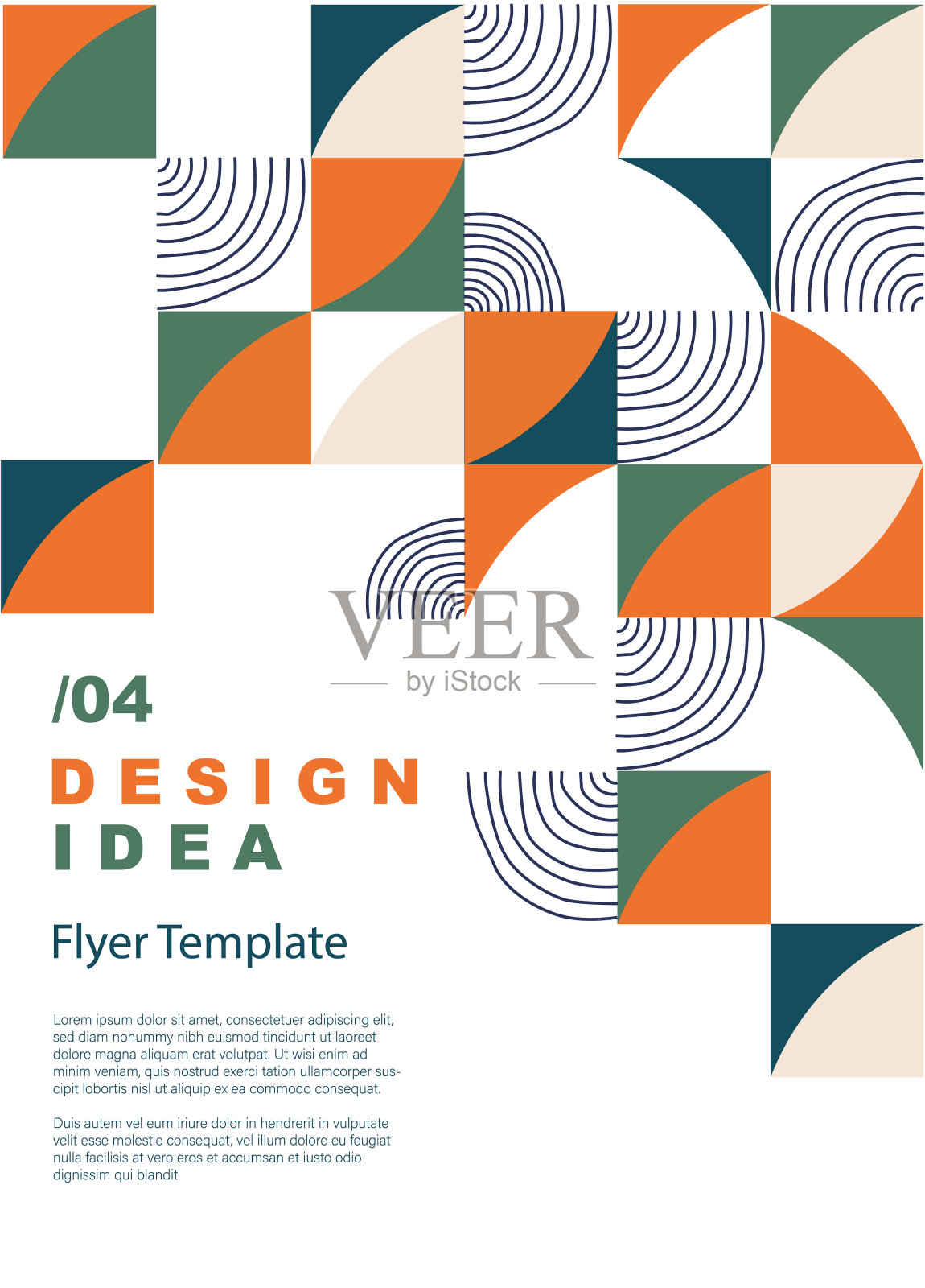 时髦的封面设计。插画图片素材