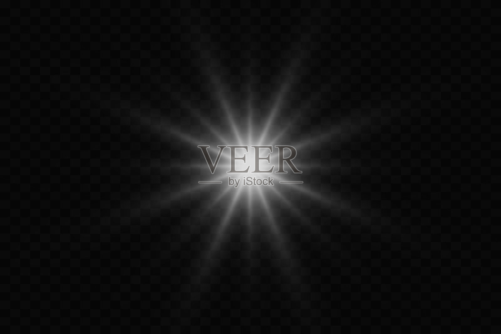 闪光效果。矢量太阳，星光明亮的爆炸辉光与眩光插画图片素材