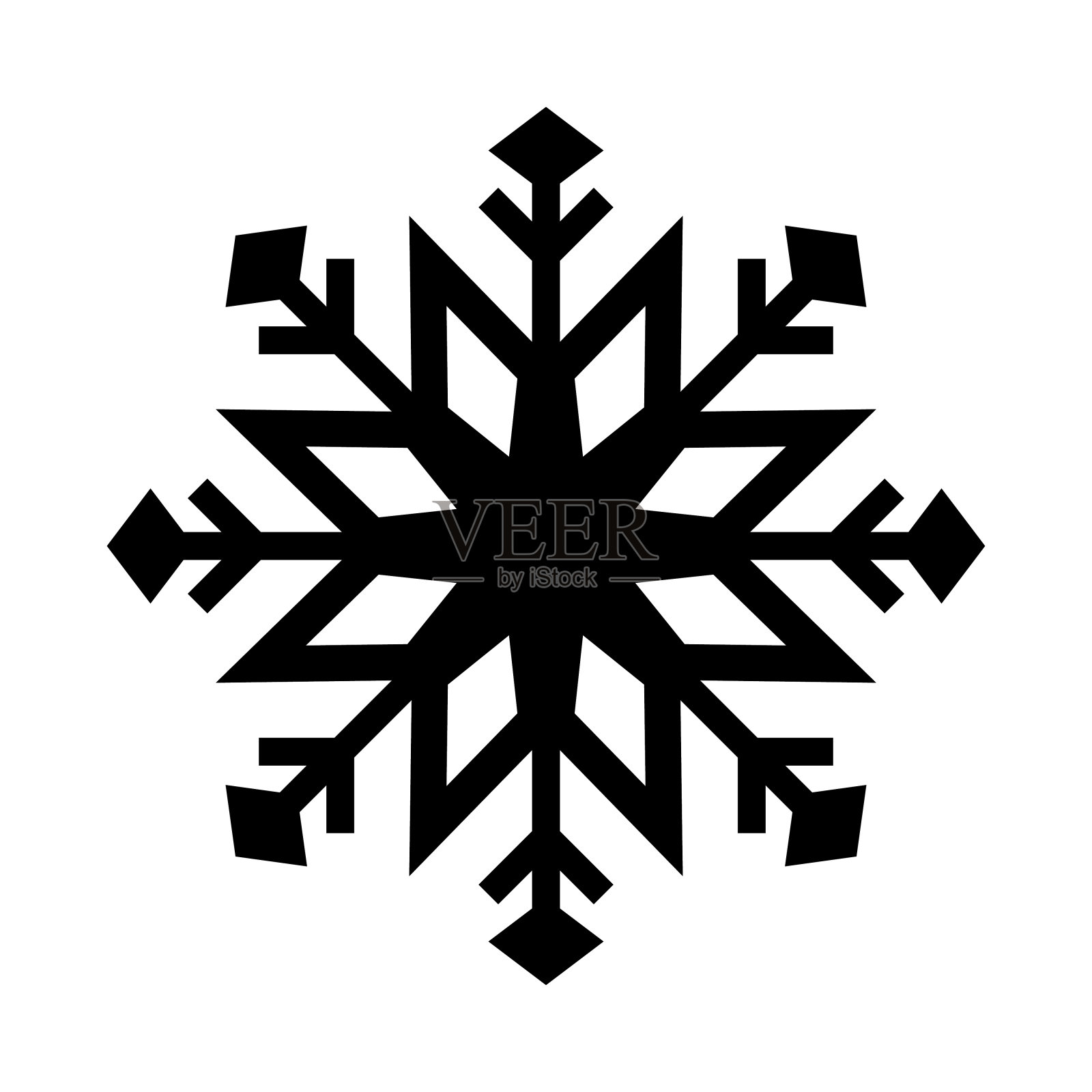 冬雪雪花图标插画图片素材