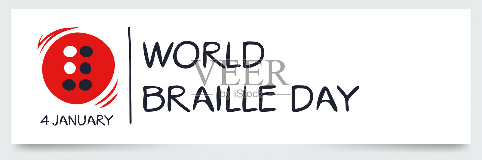 世界盲文日。插画图片素材