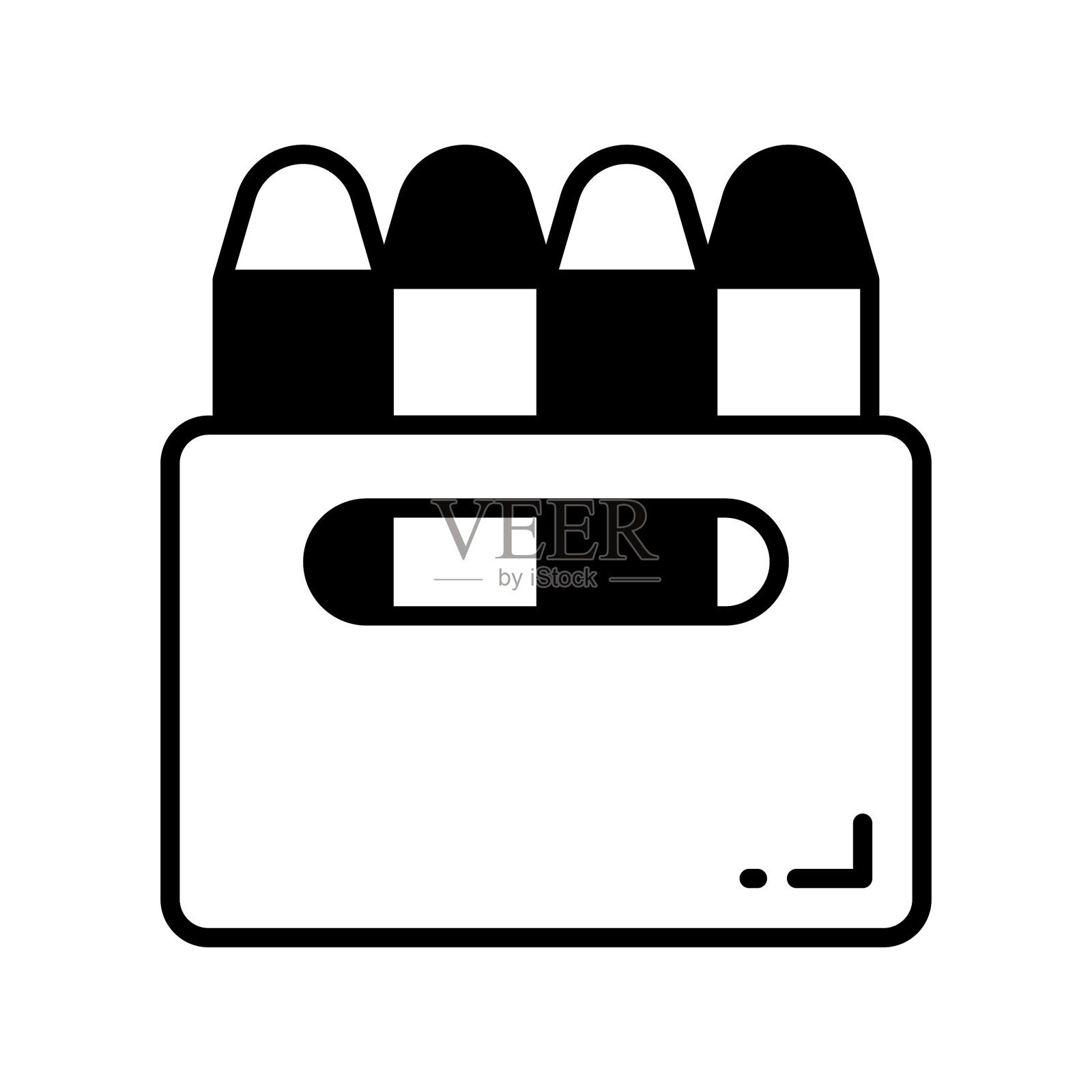 抓住这个惊人的蜡笔颜色图标，绘画工具，文具设备。插画图片素材