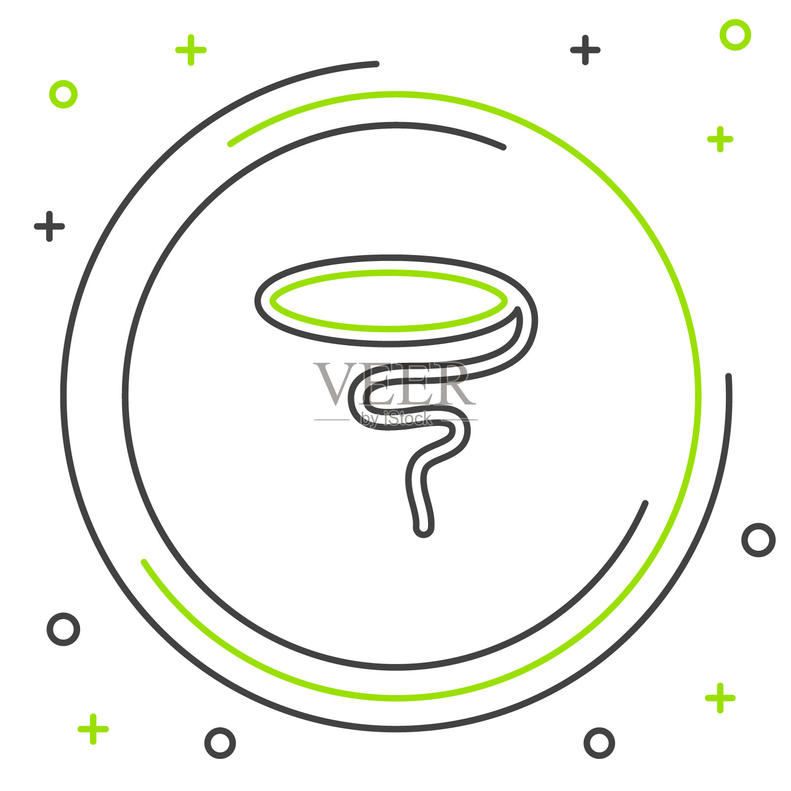 线套索图标孤立的白色背景。色彩缤纷的轮廓概念。向量插画图片素材