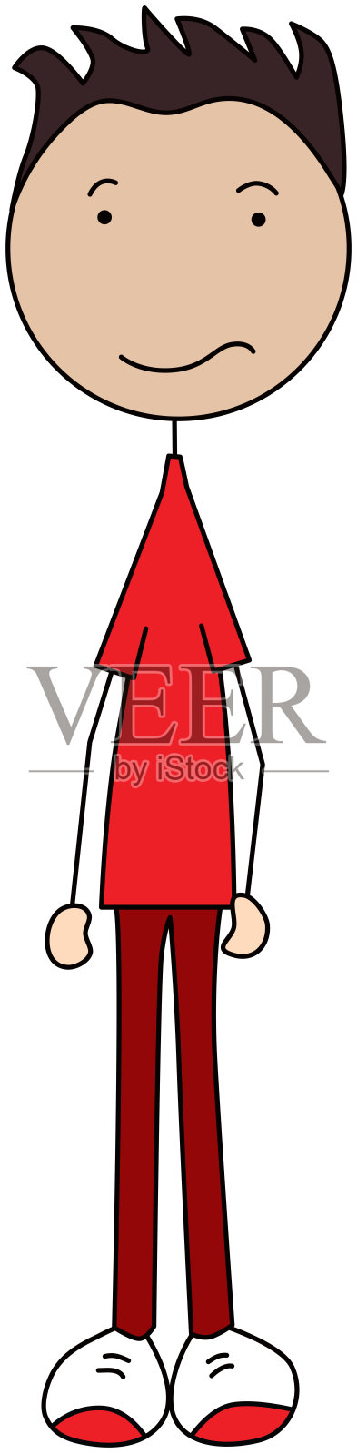 无聊的孩子插画图片素材