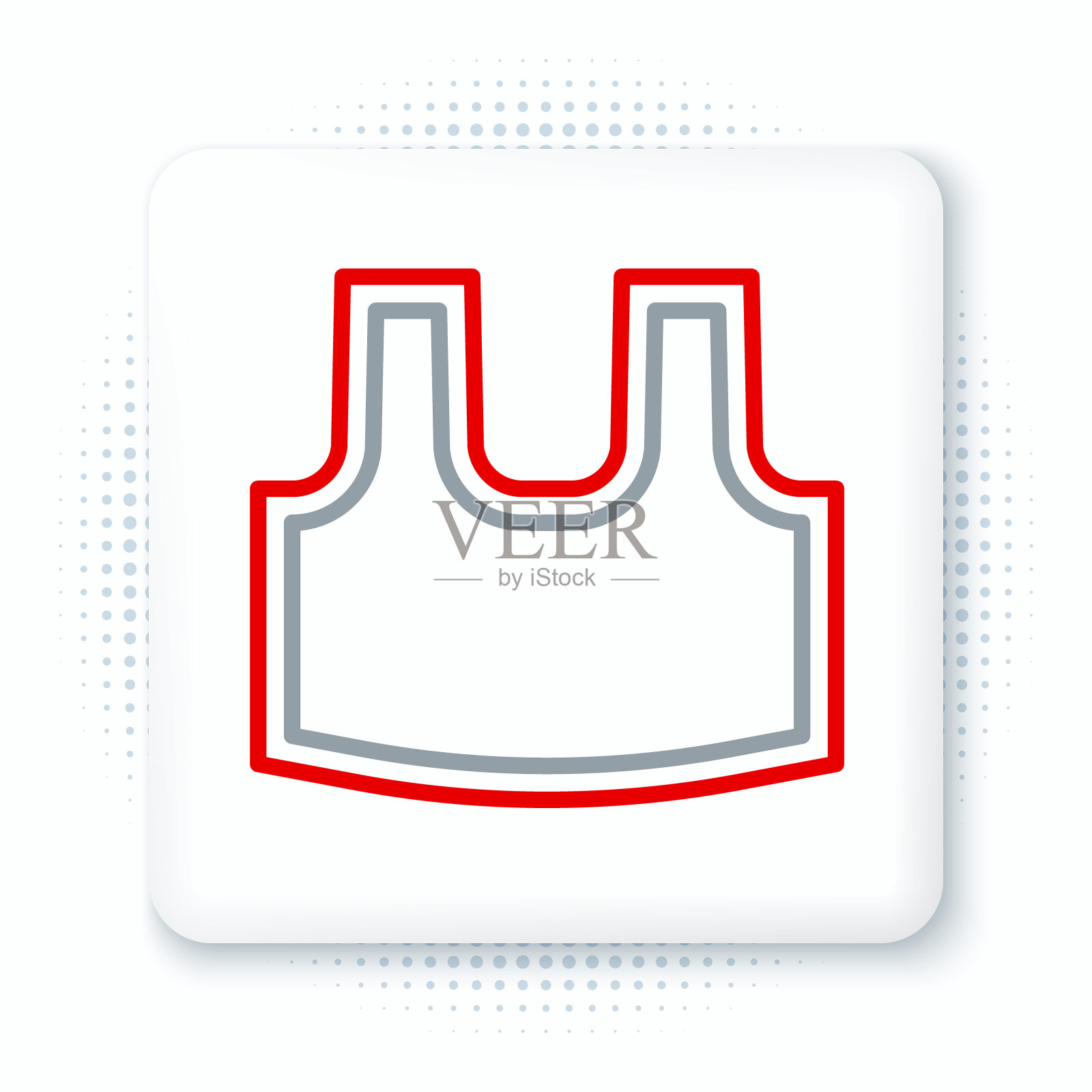 线汗衫图标隔离在白色背景。色彩缤纷的轮廓概念。向量插画图片素材