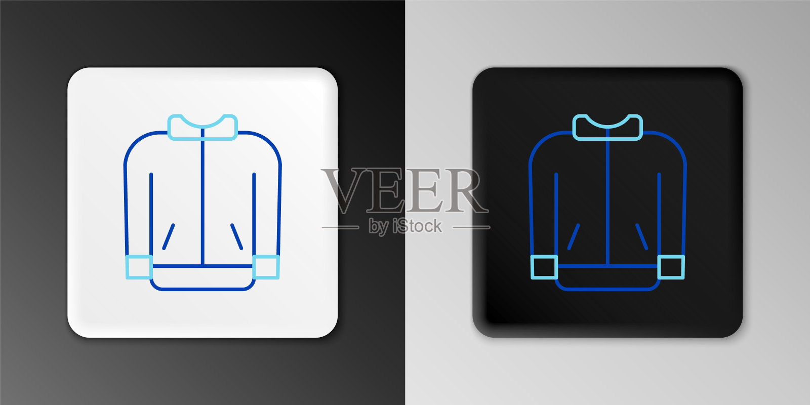 线棒球t恤图标孤立的灰色背景。棒球运动衫，运动制服，套头衫，运动t恤。色彩缤纷的轮廓概念。向量插画图片素材