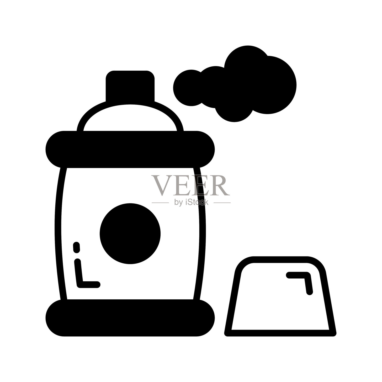 易于使用矢量喷漆在时尚的风格，孤立的白色背景。插画图片素材