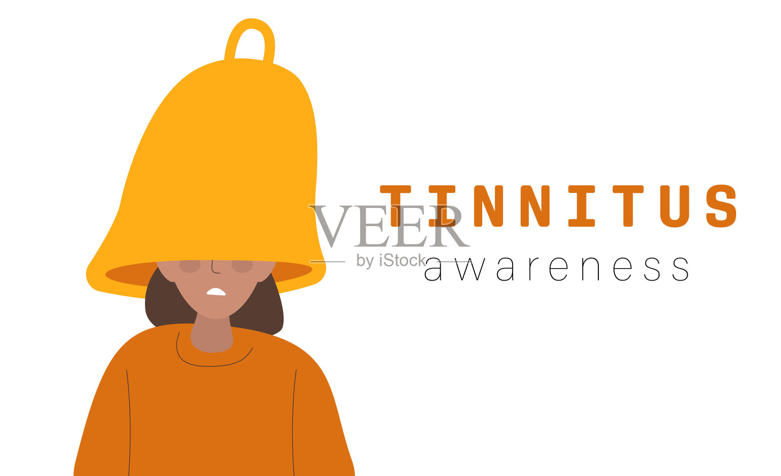 耳鸣意识。耳鸣。患有耳鸣的人。响的耳朵插画图片素材