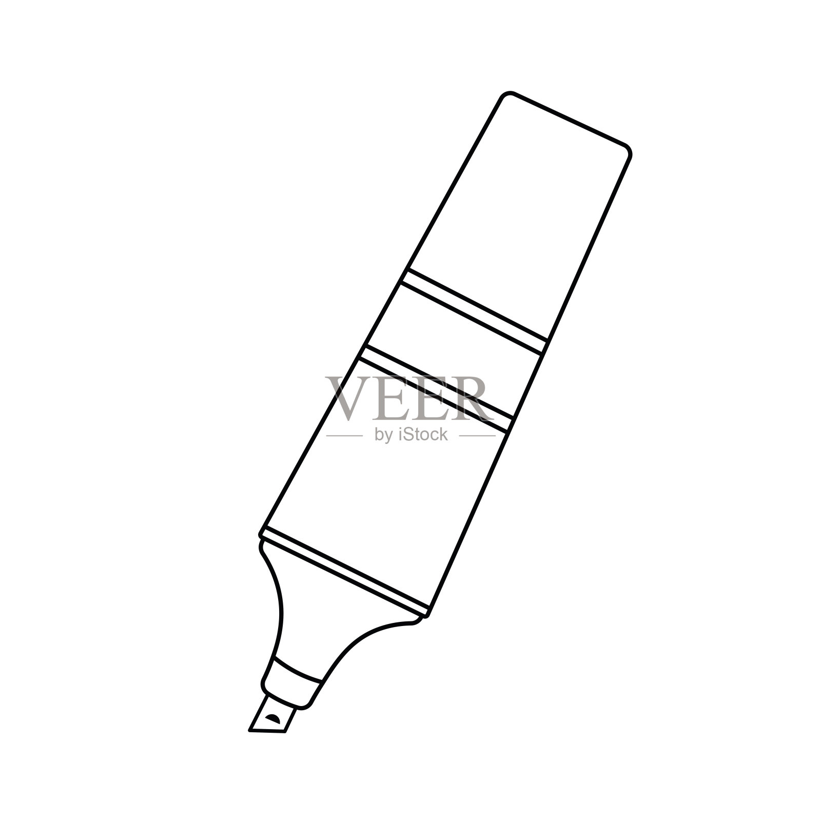 手绘的孩子绘制卡通矢量插图高打火机图标孤立的白色插画图片素材