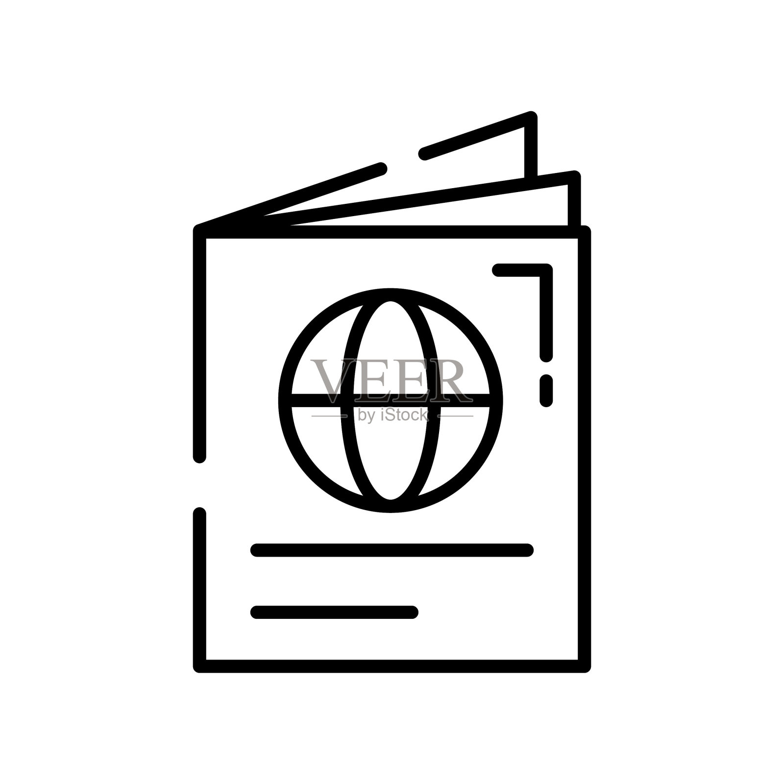 精心制作的时尚风格的护照矢量设计，高级图标易于使用。插画图片素材