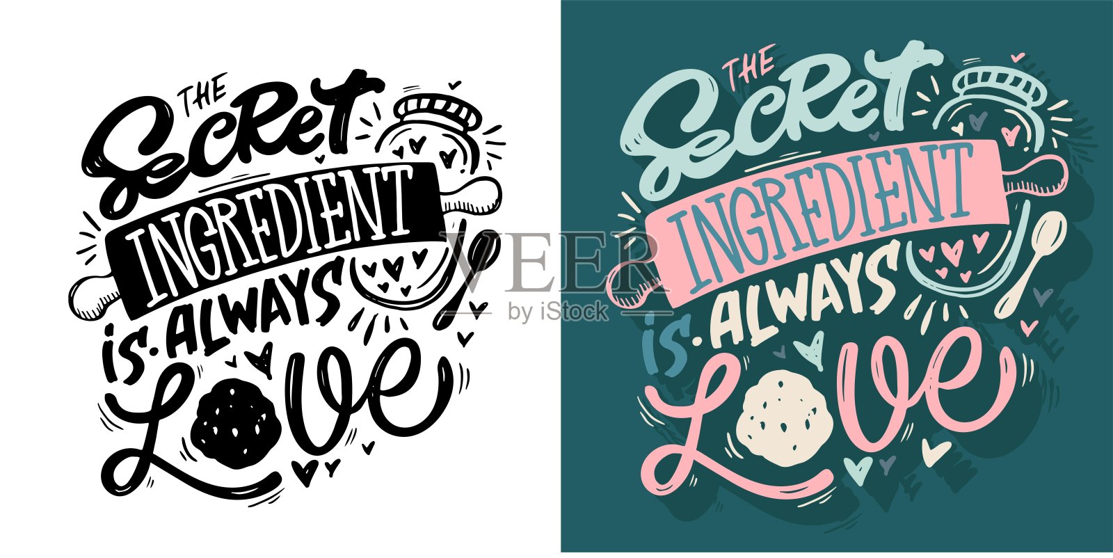 字体印刷明信片可爱。t恤设计，马克杯印花，字体艺术海报，时尚贴纸。插画图片素材