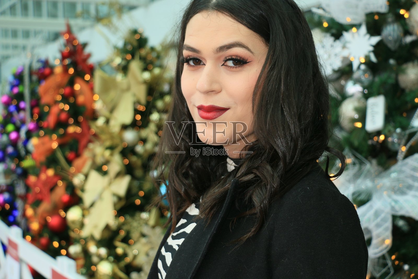 圣诞树展示照片摄影图片