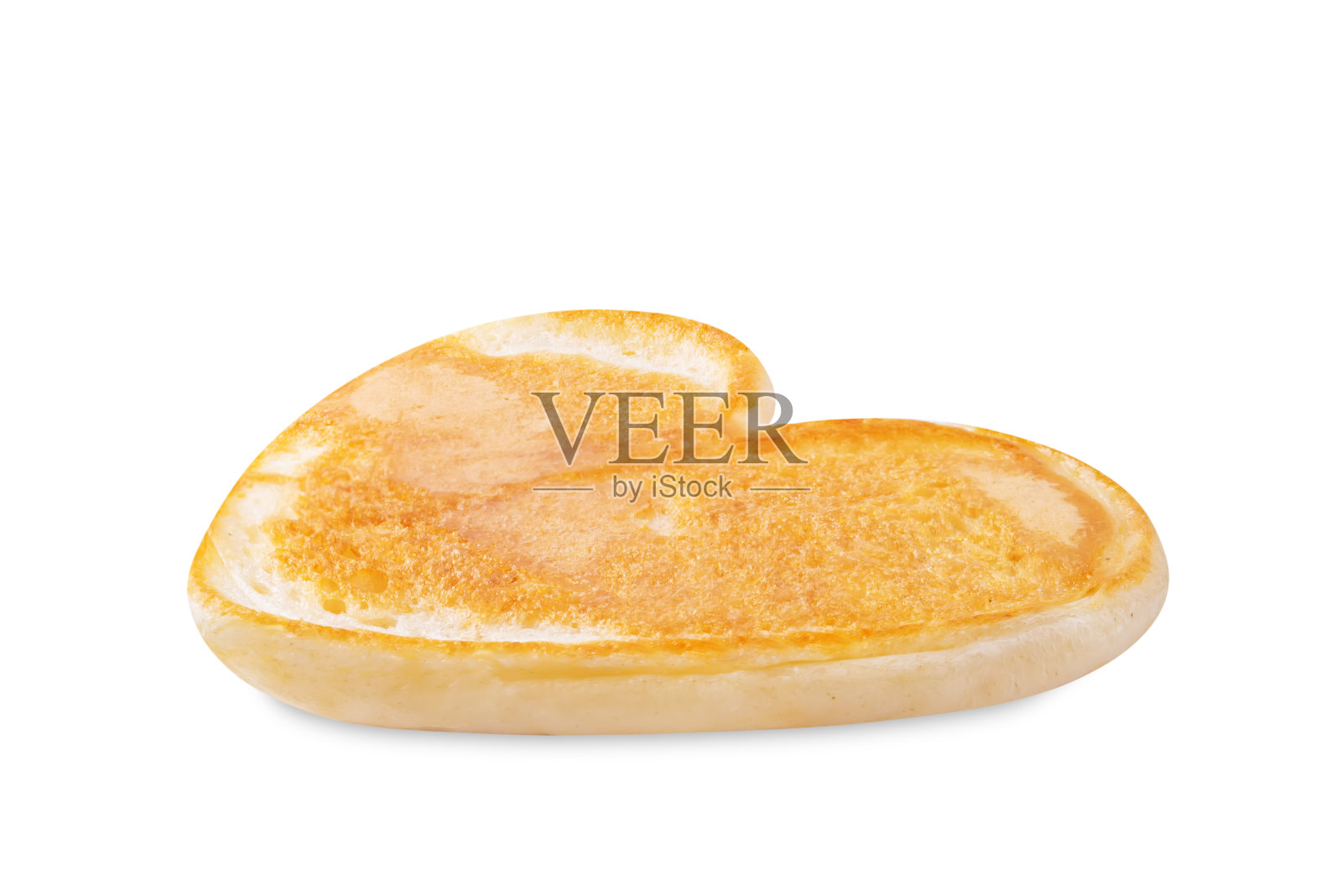 烧饼以心形的形式为情人节节日在白色孤立的背景上照片摄影图片