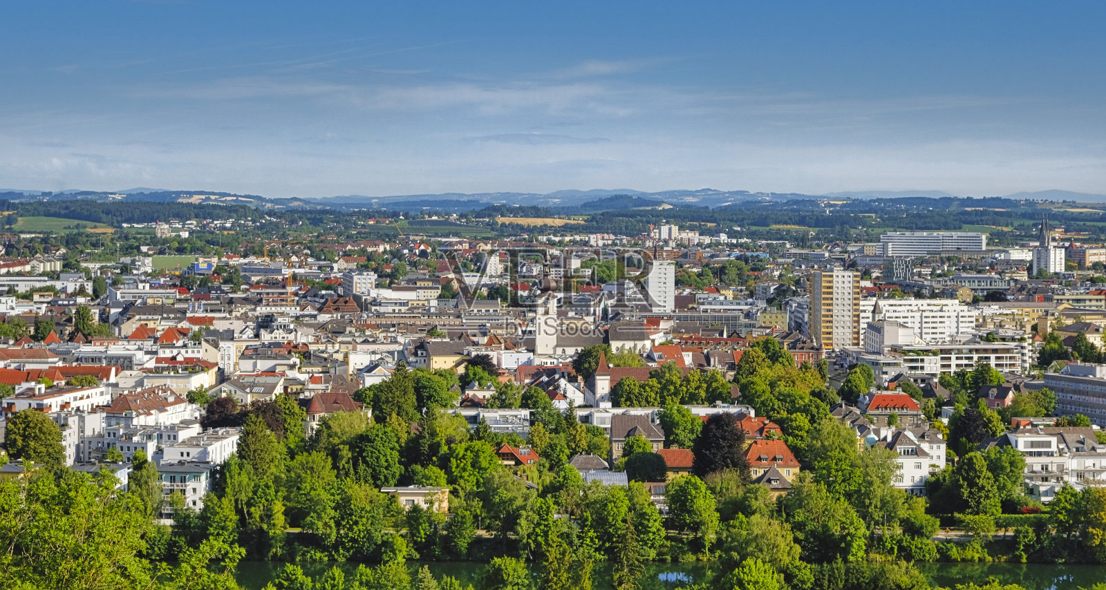 上奥地利州韦尔斯市的景色照片摄影图片