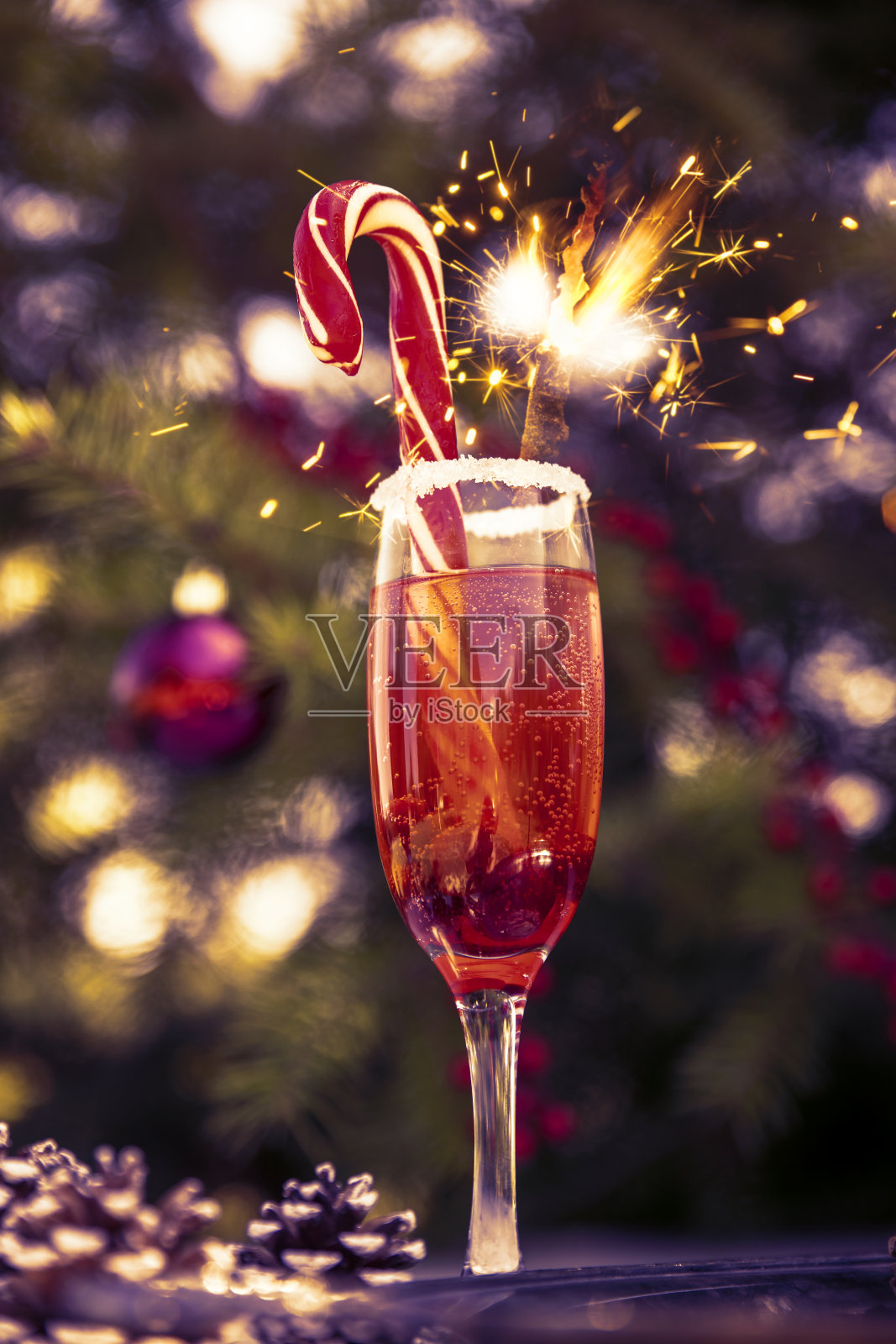 圣诞晚会的节日饮料照片摄影图片