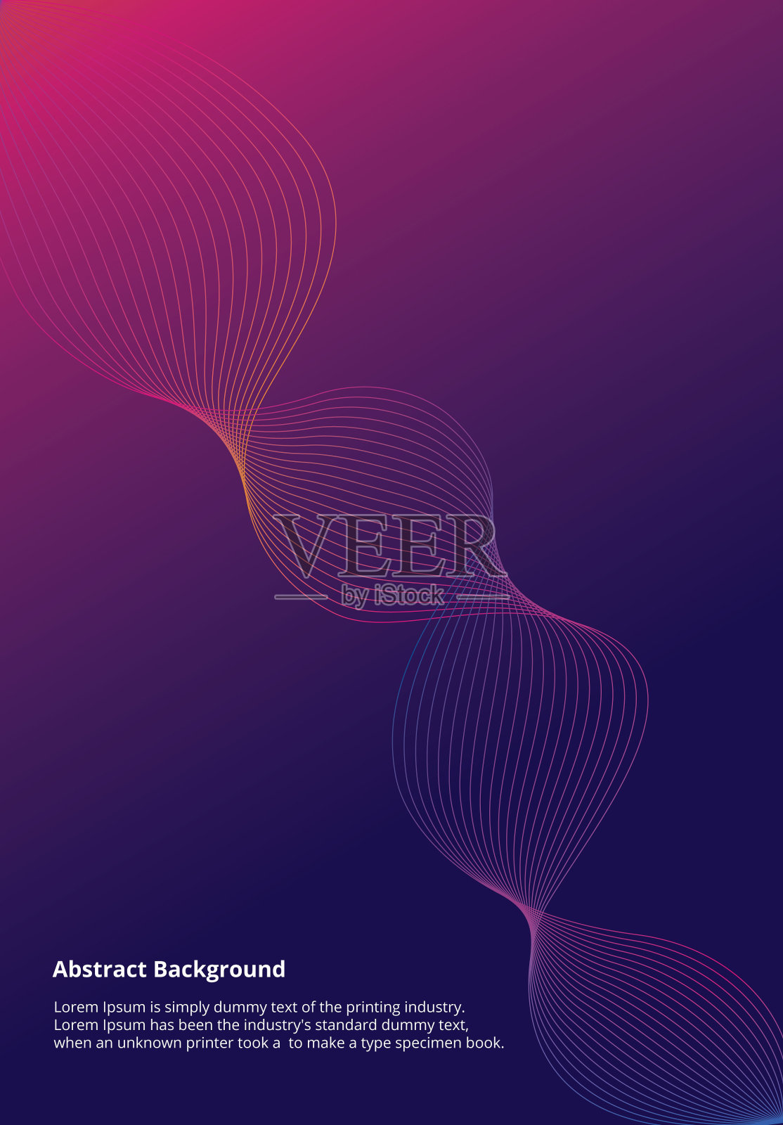 抽象背景与圆圈模板，彩色背景与波浪线，抽象，背景，创意，蓝色，霓虹，梯度，设计，插图，图形，现代，未来主义，技术插画图片素材