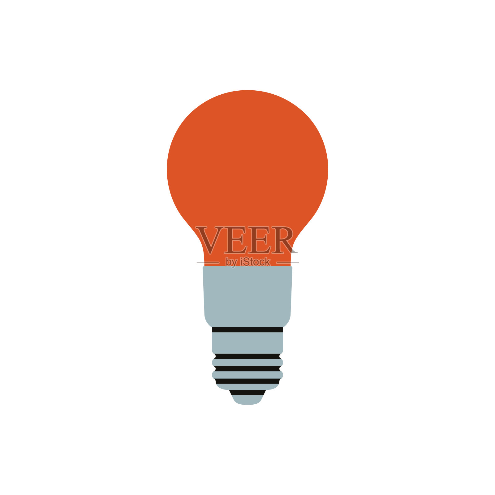 手绘矢量插图的红色安全灯。插画图片素材