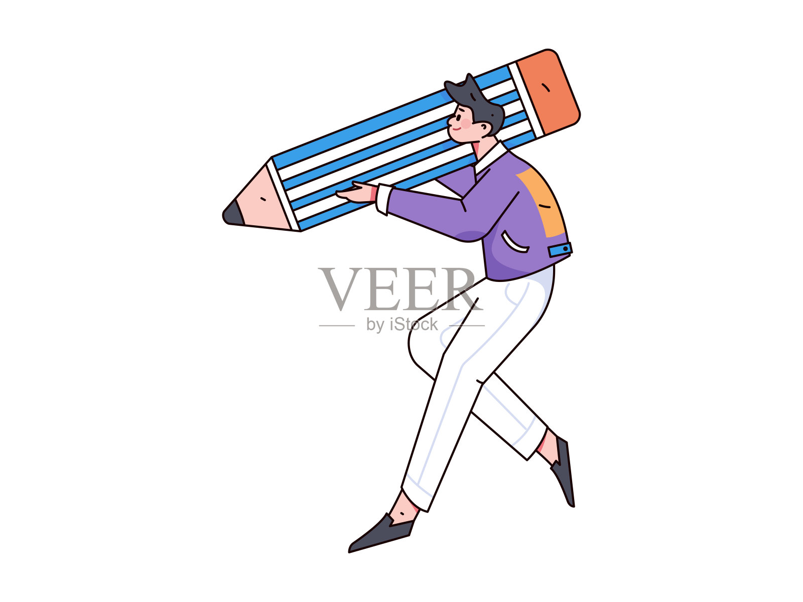 商业男性元素形状平面矢量插图插画图片素材